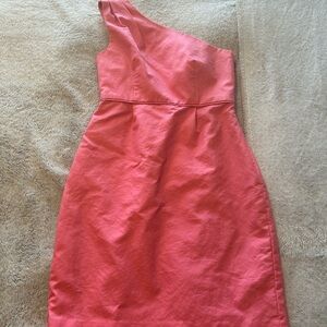 J. Crew Coral One-Shoulder Dress